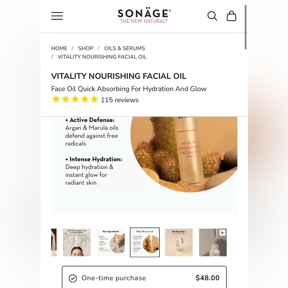 Sonäge Vitality Nourishing Facial Oil - White - Picture 4 of 4